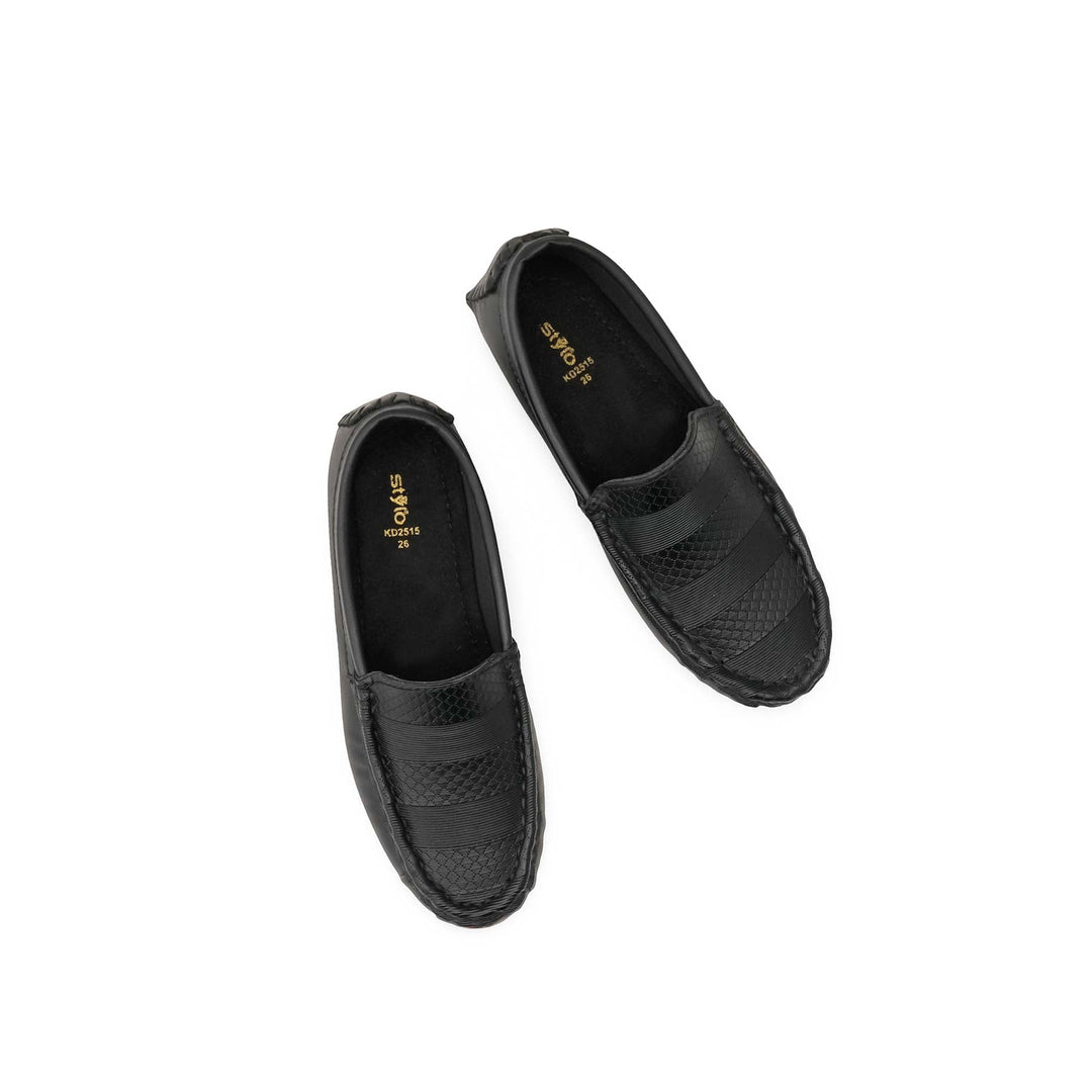 Boys Black Formal Moccasin KD2515