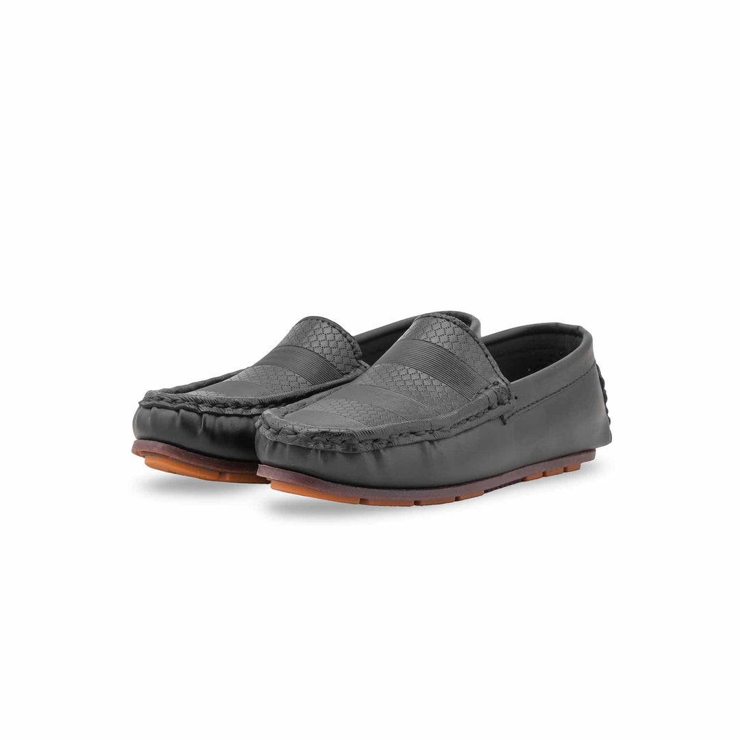 Boys Black Formal Moccasin KD2515