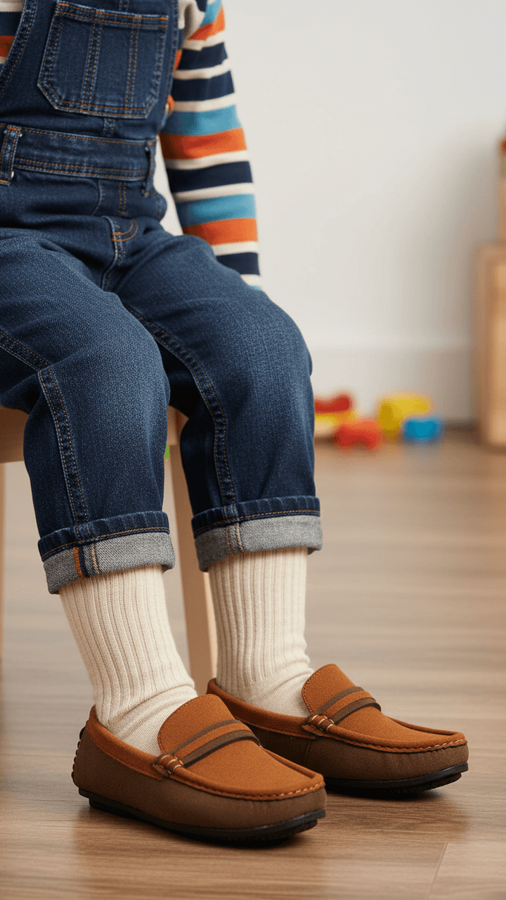 Boys Brown Formal Moccasin KD2516