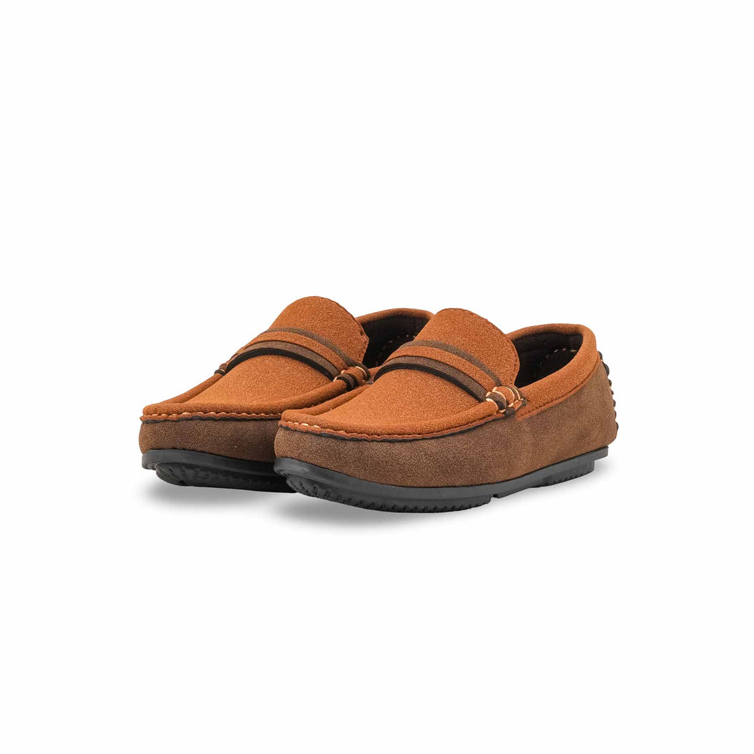 Boys Brown Formal Moccasin KD2516