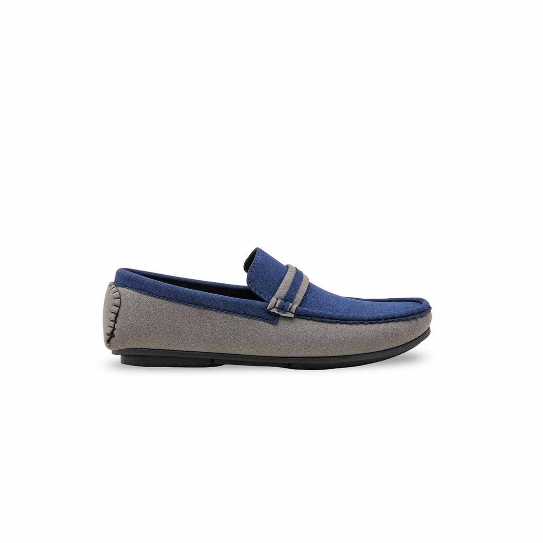 Boys Navy Formal Moccasin KD2516