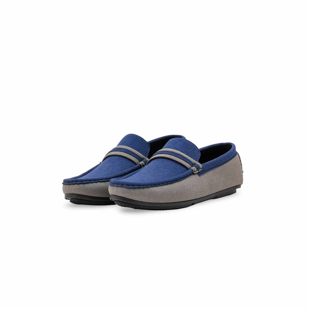 Boys Navy Formal Moccasin KD2516