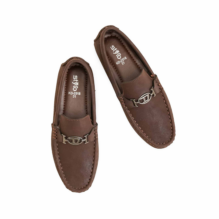 Boys Brown Formal Moccasin KD2518