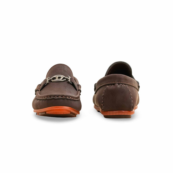 Boys Brown Formal Moccasin KD2518