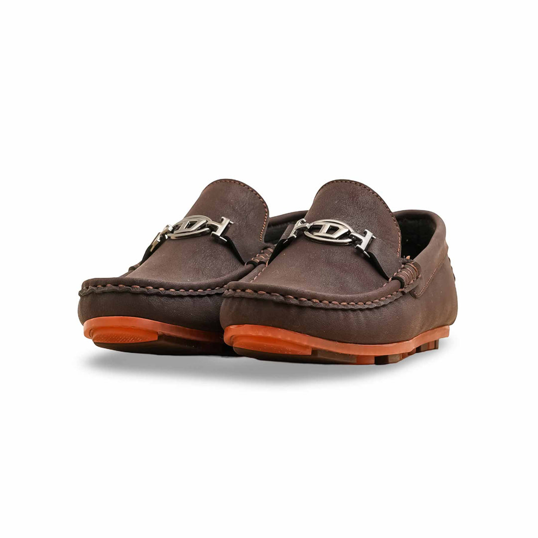 Boys Brown Formal Moccasin KD2518