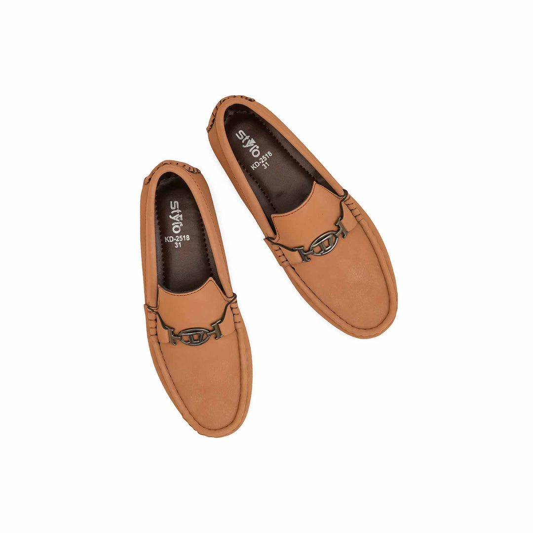 Boys Camel Formal Moccasin KD2518