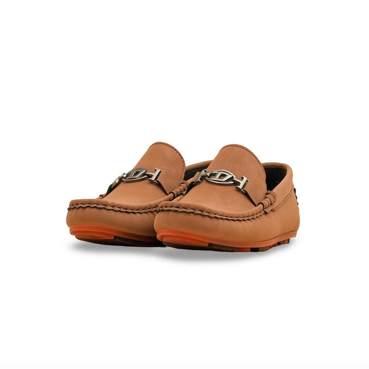 Boys Camel Formal Moccasin KD2518