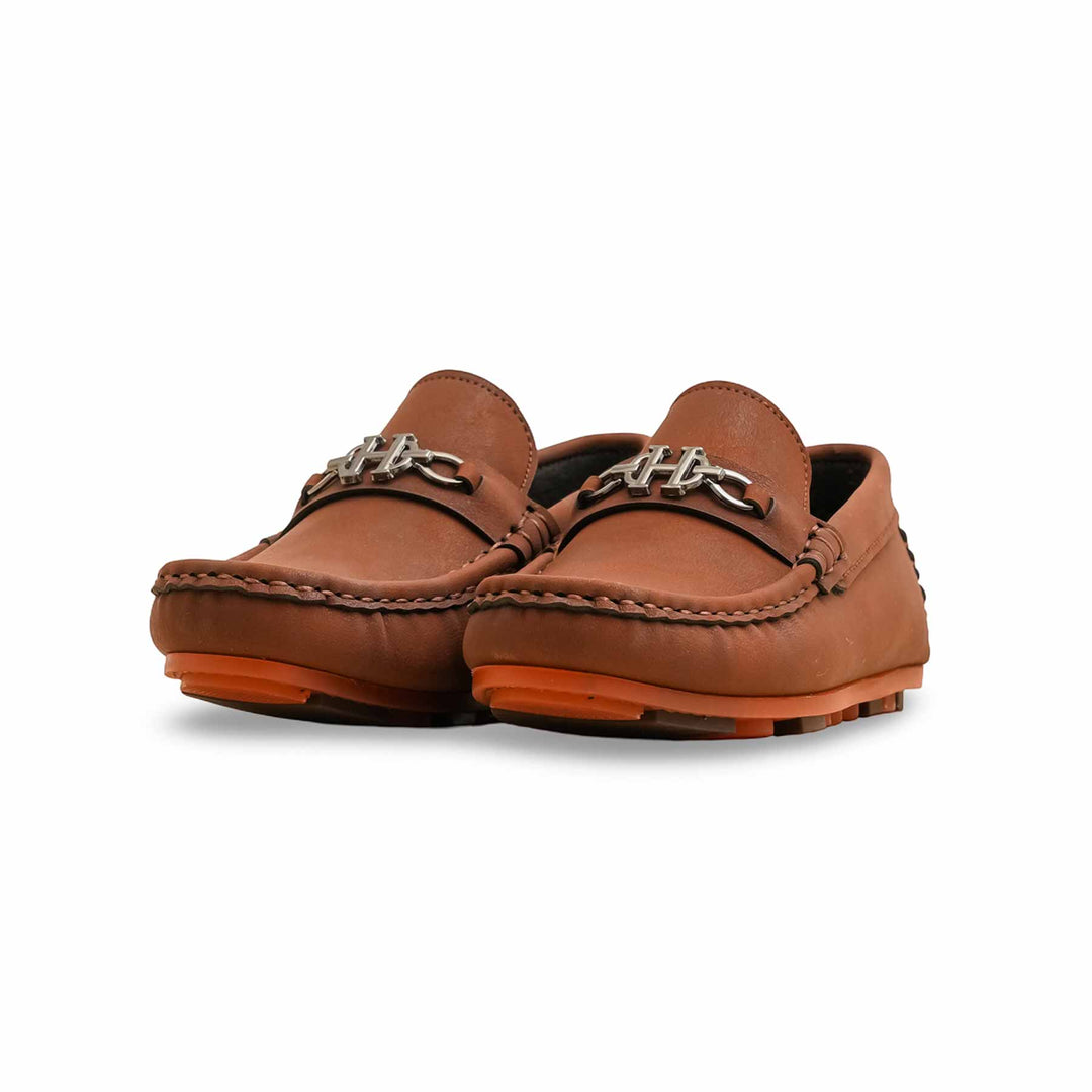 Boys Mustard Formal Moccasin KD2519