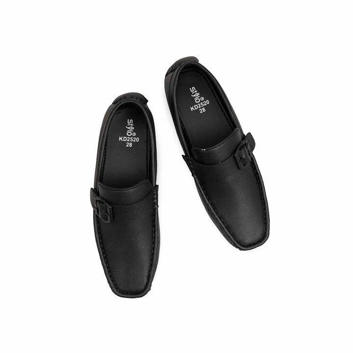 Boys Black Formal Moccasin KD2520