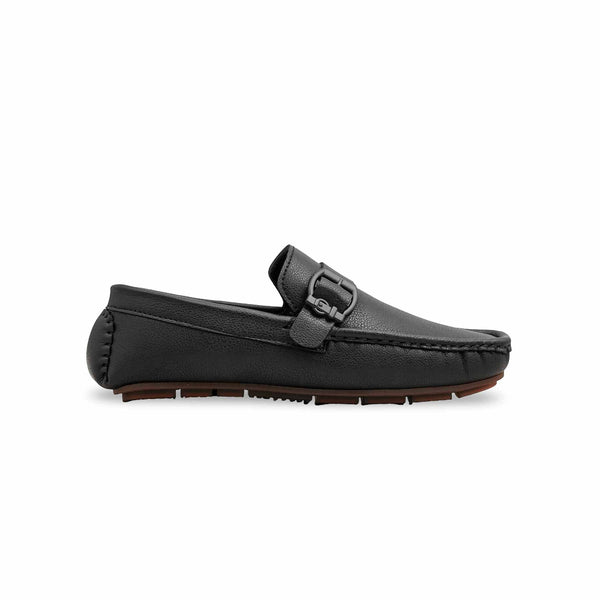 Boys Black Formal Moccasin KD2520