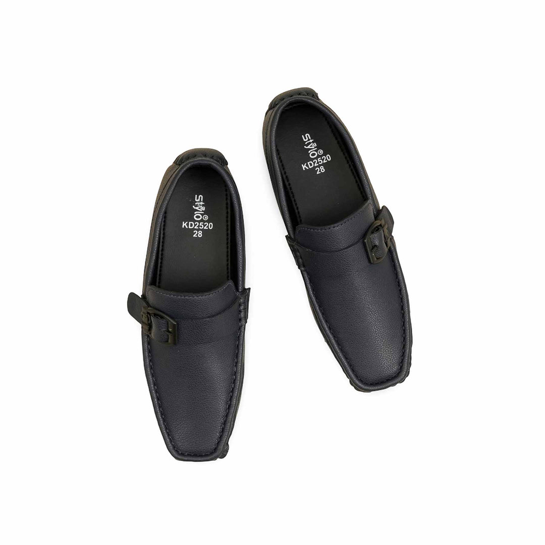 Boys Navy Formal Moccasin KD2520