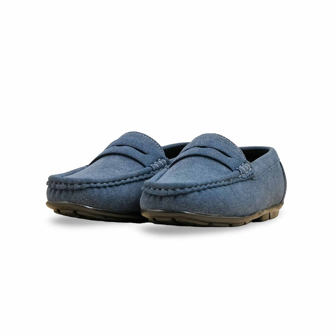 Boys Navy Formal Moccasin KD2525