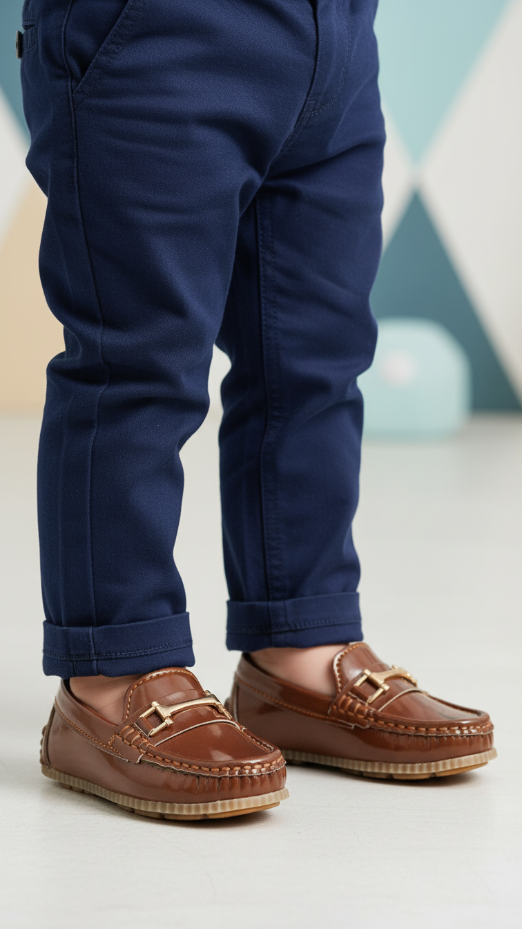 Boys Mustard Formal Moccasin KD2527