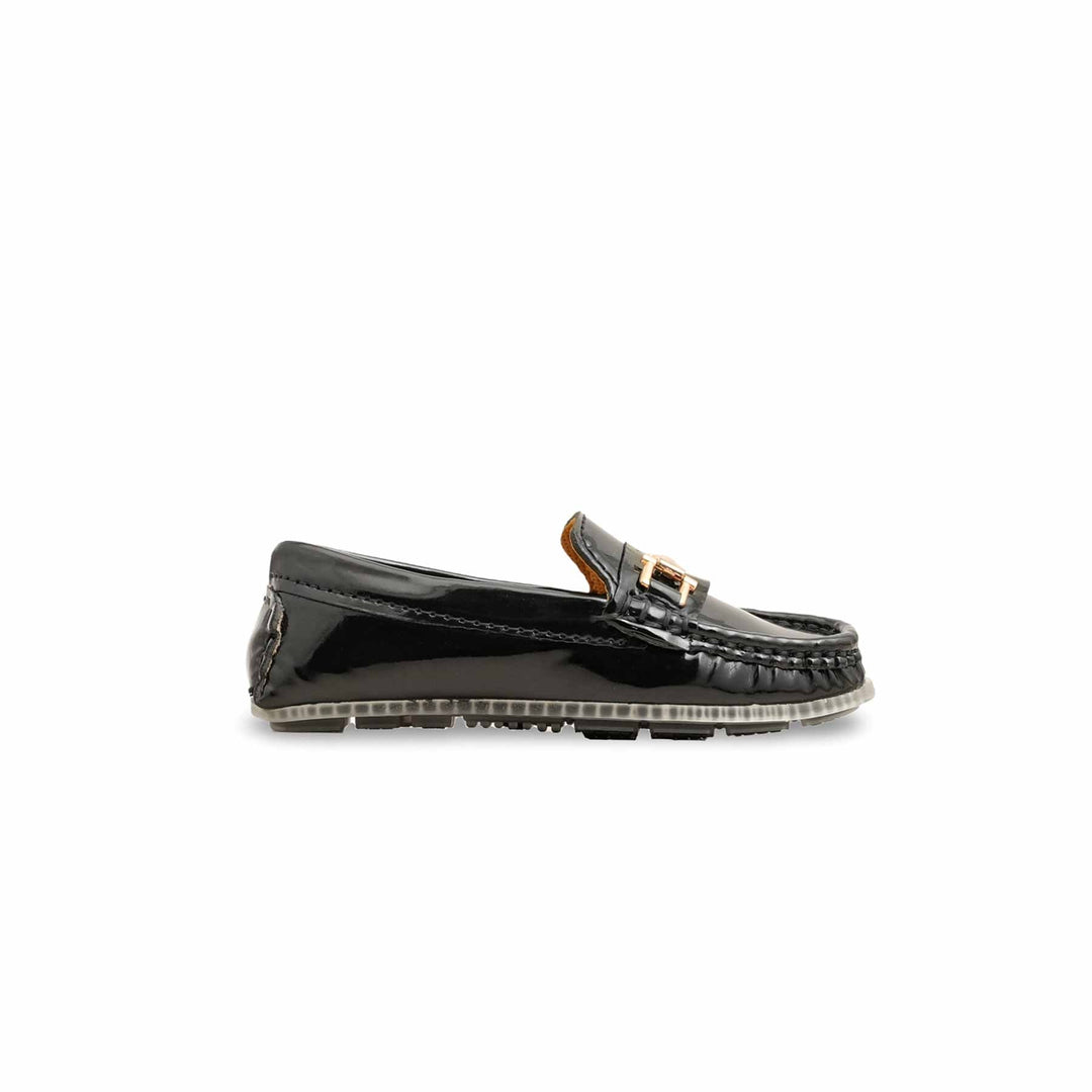 Boys Black Formal Moccasin KD2527
