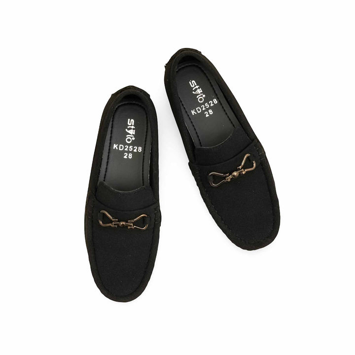Boys Black Formal Moccasin KD2528