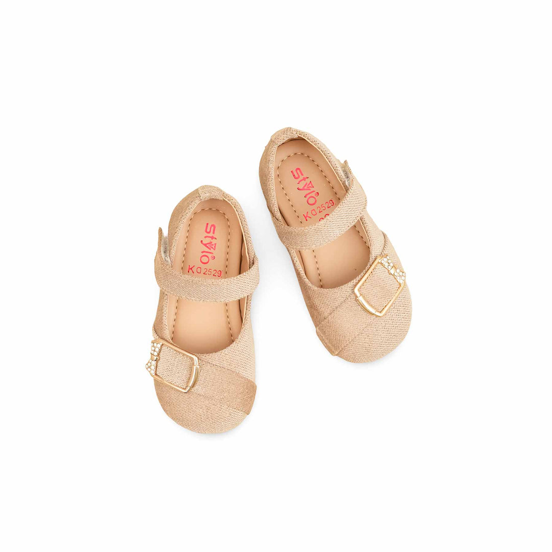 Girls Golden Formal Pumps KD2529