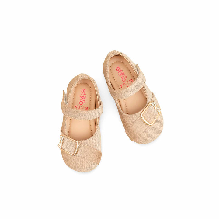 Girls Golden Formal Pumps KD2529