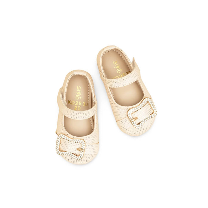 Girls Golden Fancy Pumps KD2530