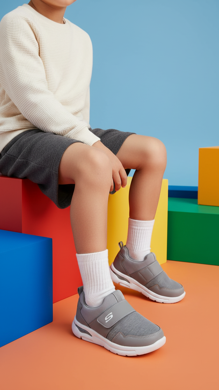 Boys Grey Casual Canvas KD2533