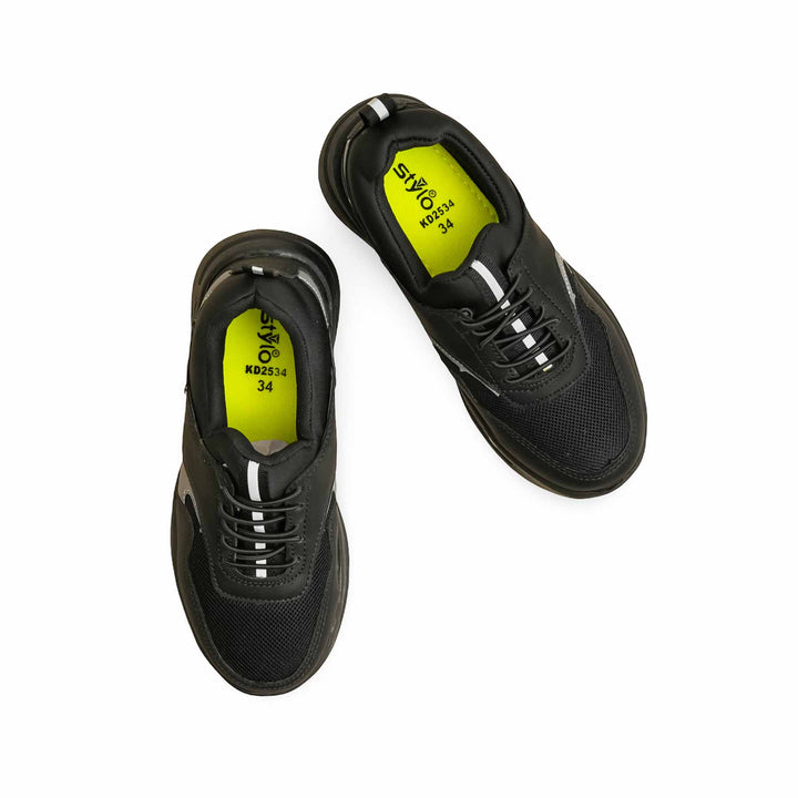 Boys Black Casual Canvas KD2534