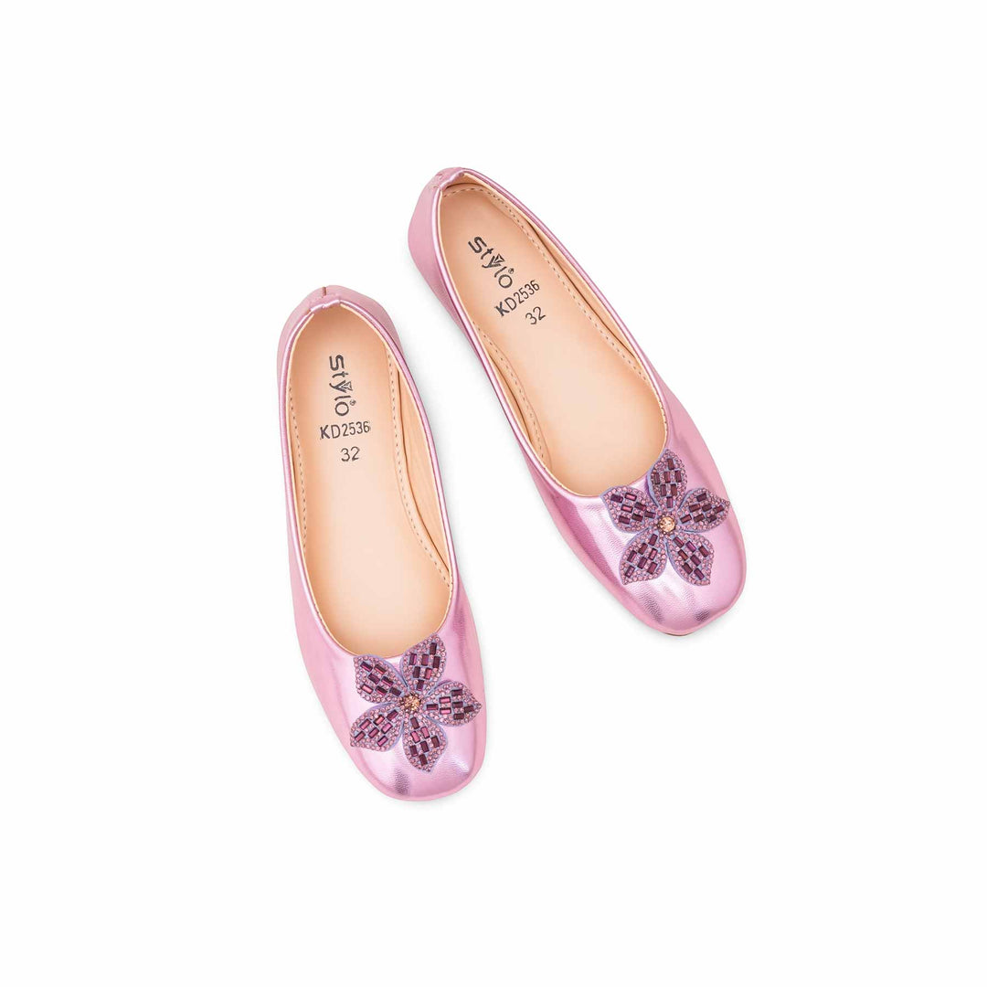 Girls Purple Fancy Pumps KD2536