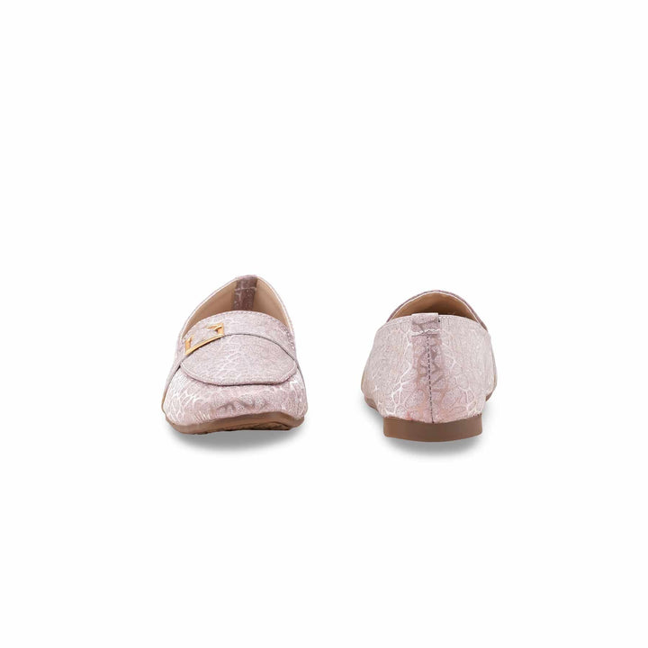 Girls Peach Fancy Moccasin KD2538