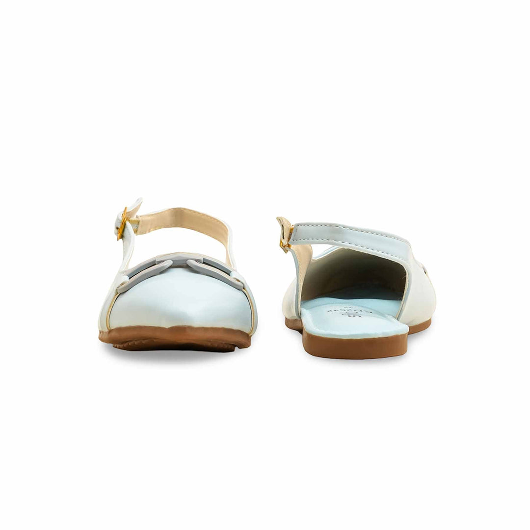 Girls Sky Blue Formal Pumps KD2542