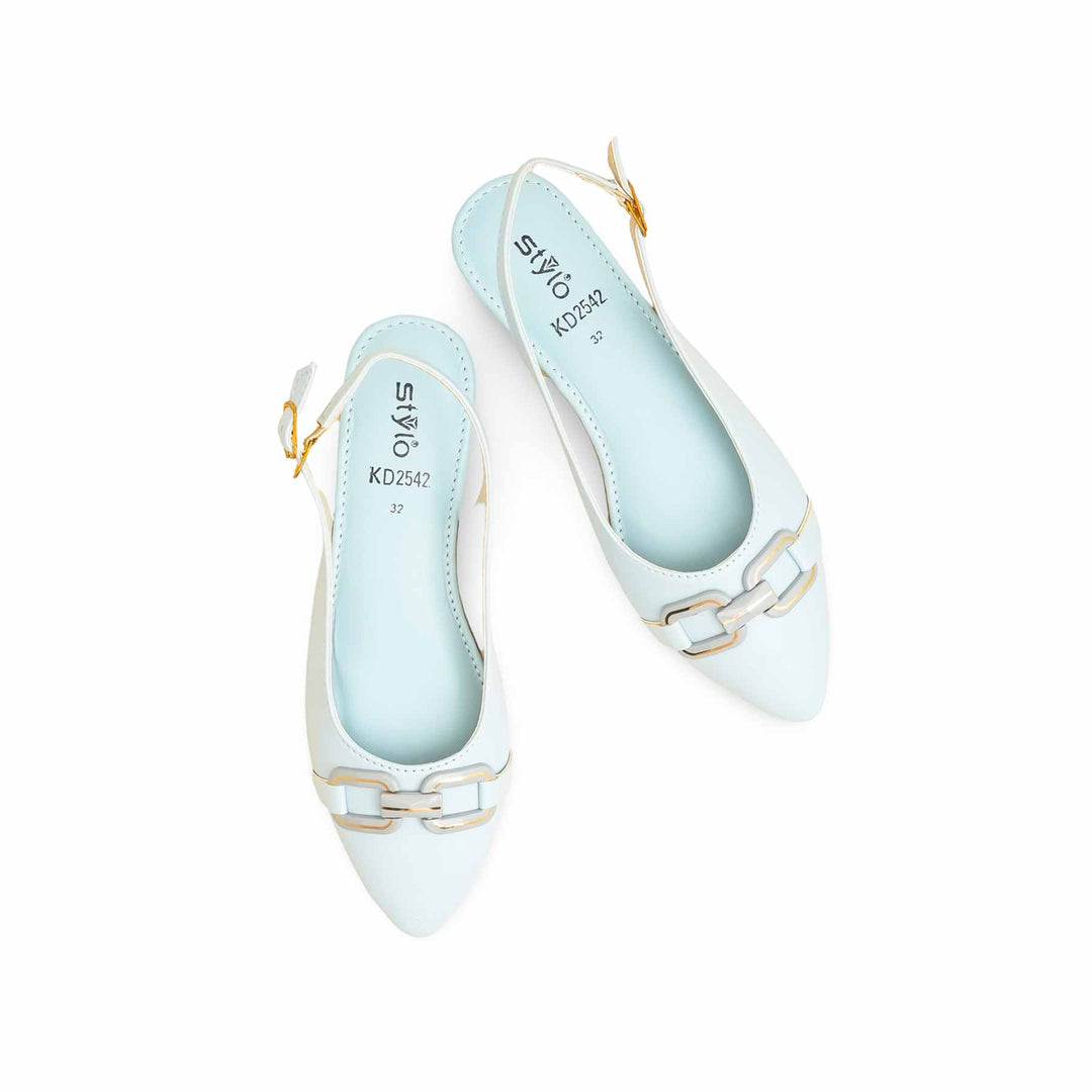 Girls Sky Blue Formal Pumps KD2542