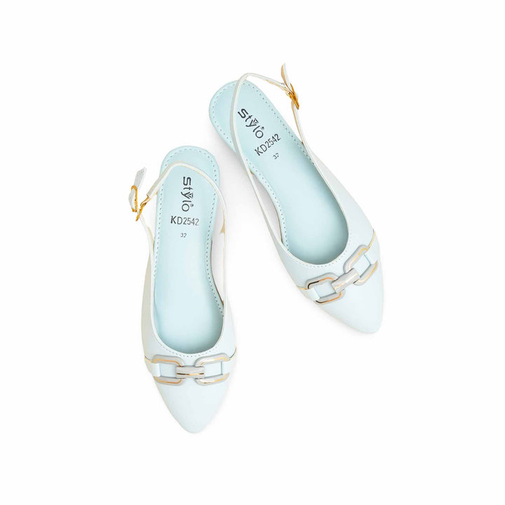 Girls Sky Blue Formal Pumps KD2542