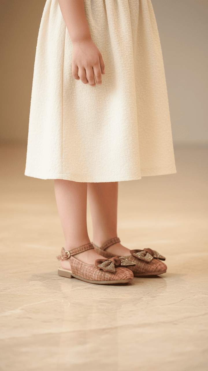 Girls Brown Formal Pumps KD2543