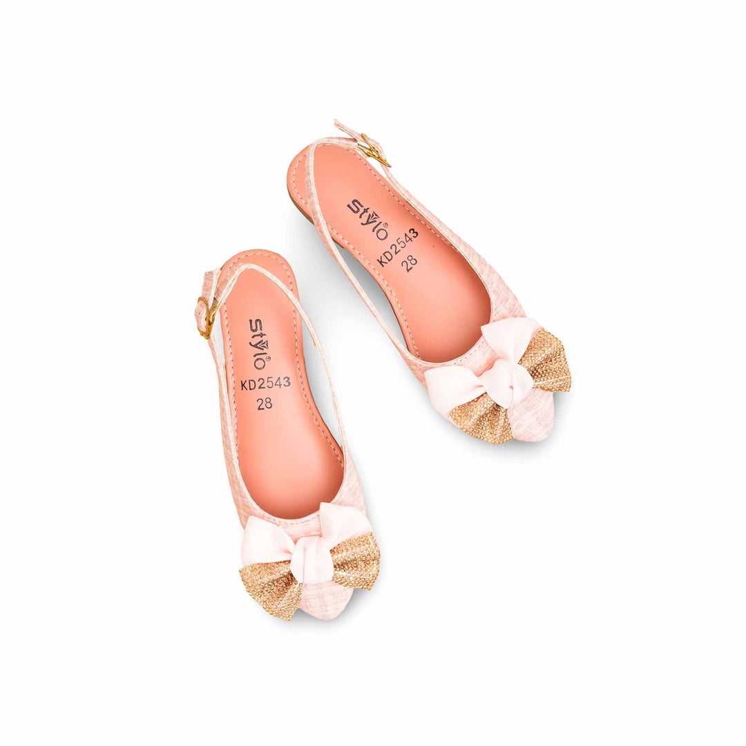 Girls Pink Formal Pumps KD2543
