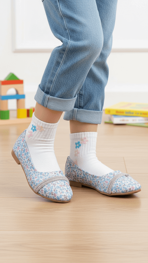 Girls Silver Fancy Pumps KD2544