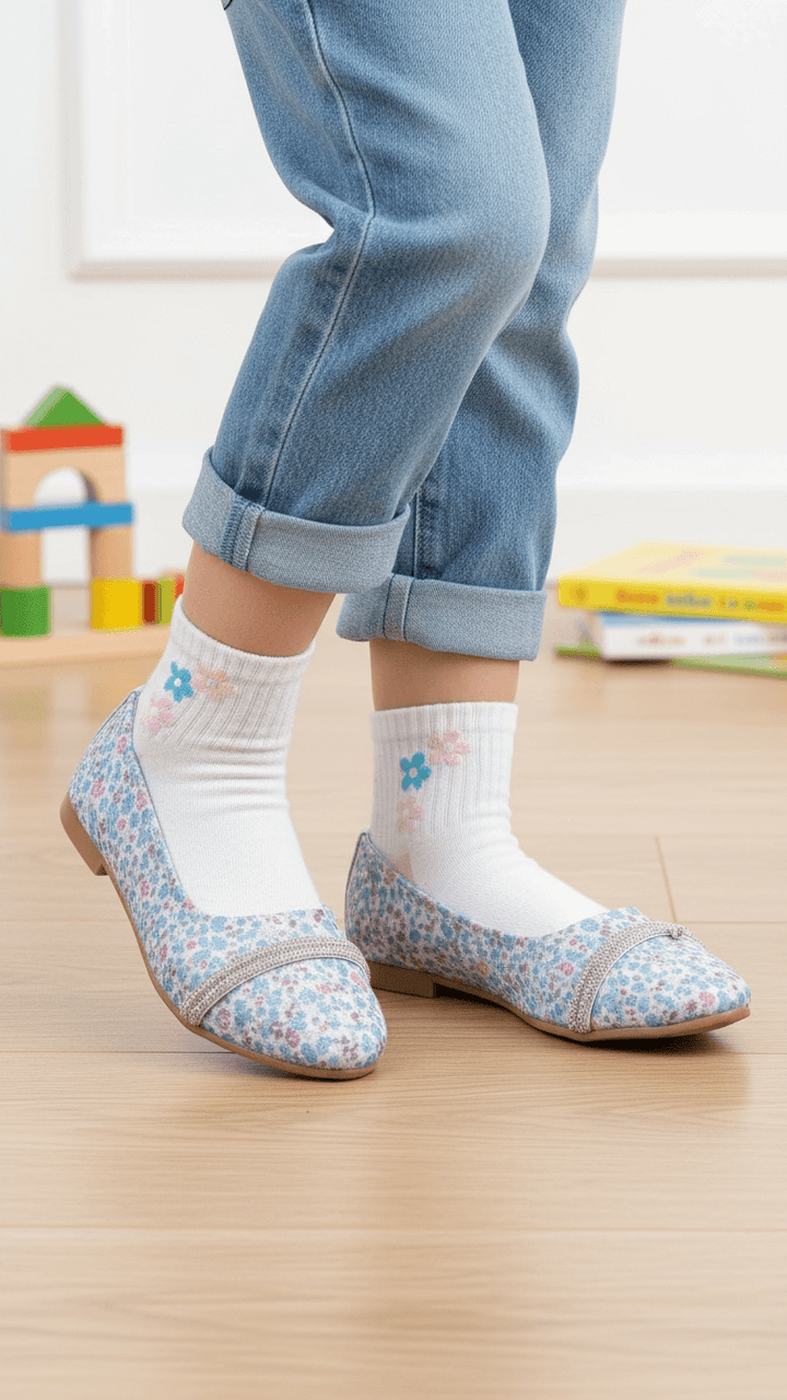 Girls Silver Fancy Pumps KD2544