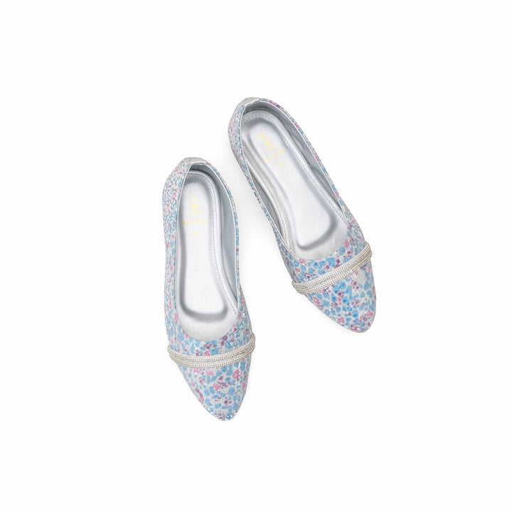 Girls Silver Fancy Pumps KD2544