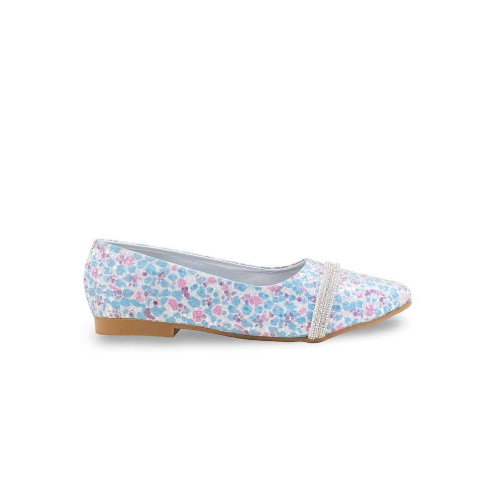 Girls Silver Fancy Pumps KD2544