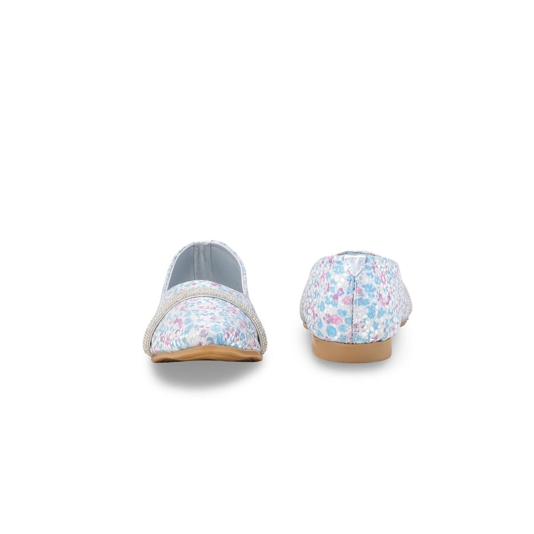 Girls Silver Fancy Pumps KD2544