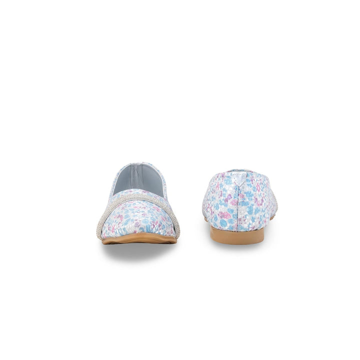 Girls Silver Fancy Pumps KD2544