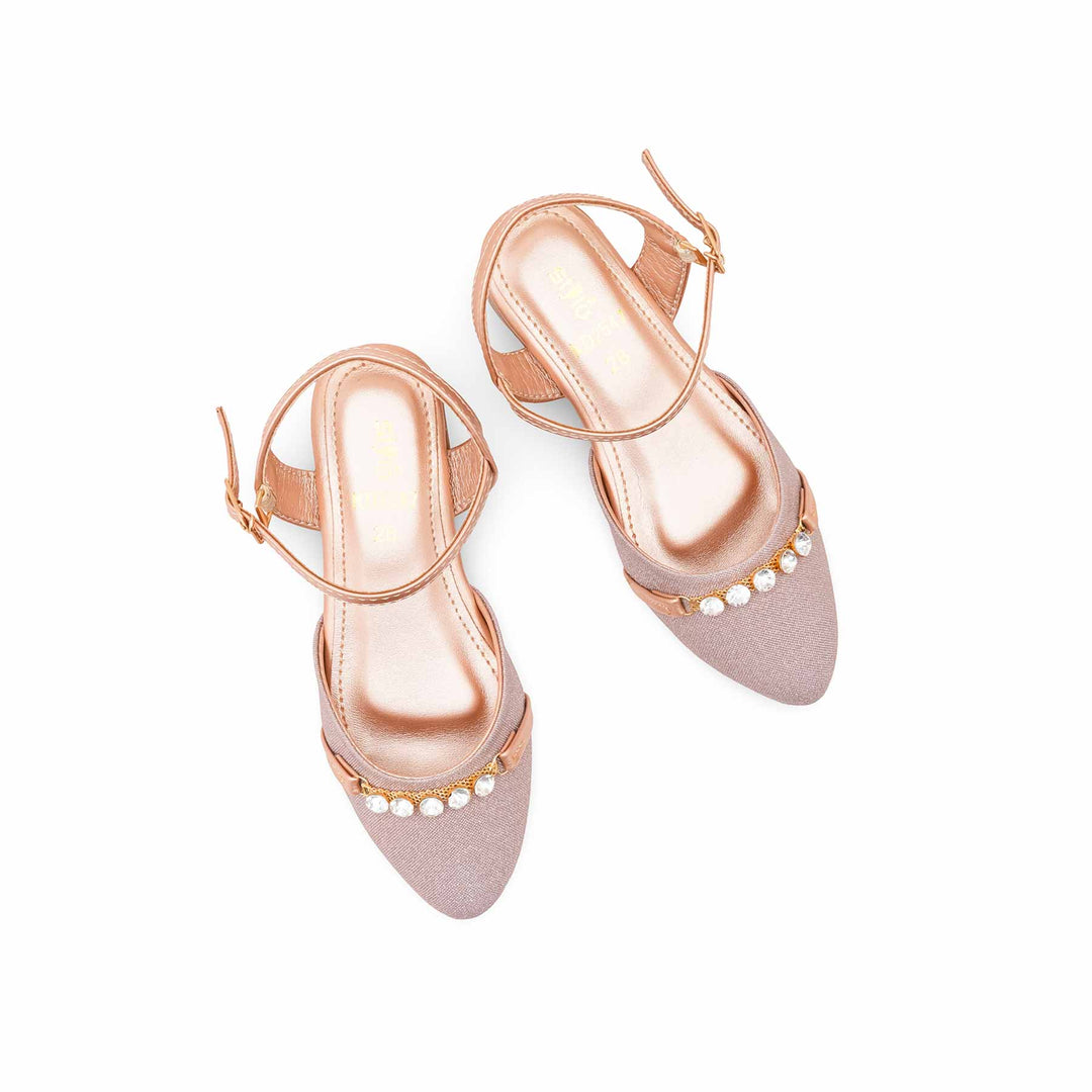 Girls Peach Fancy Pumps KD2547