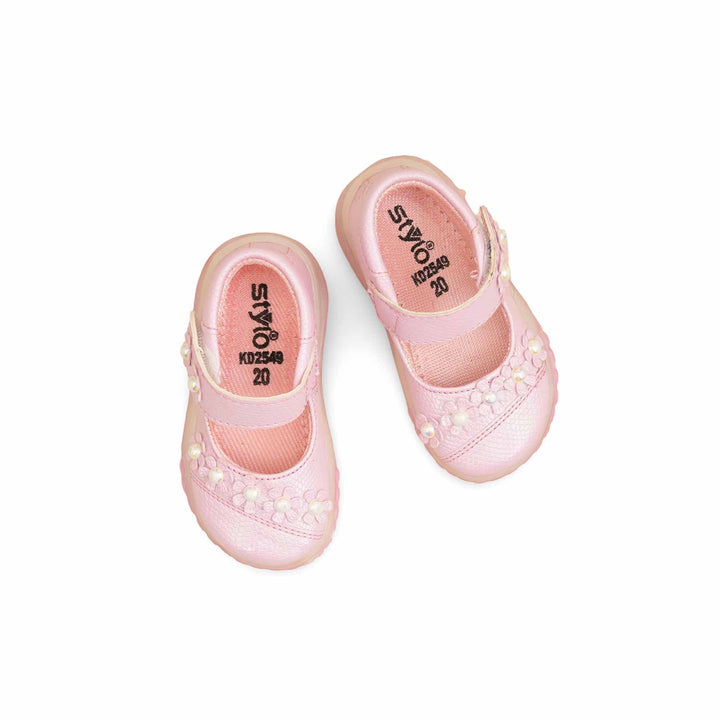 Girls Pink Formal Pumps KD2549