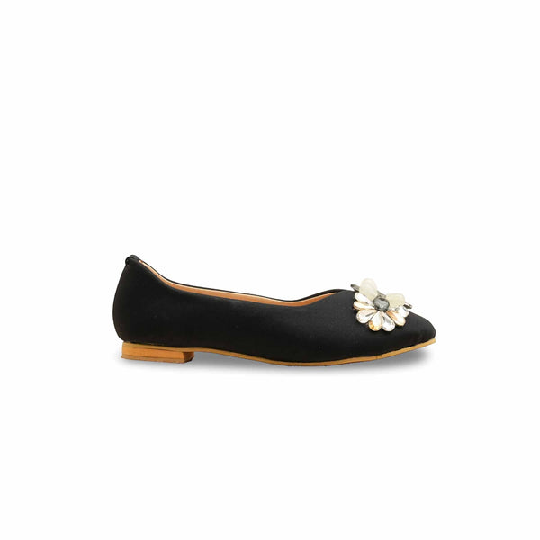 Girls Black Formal Pumps KD2550