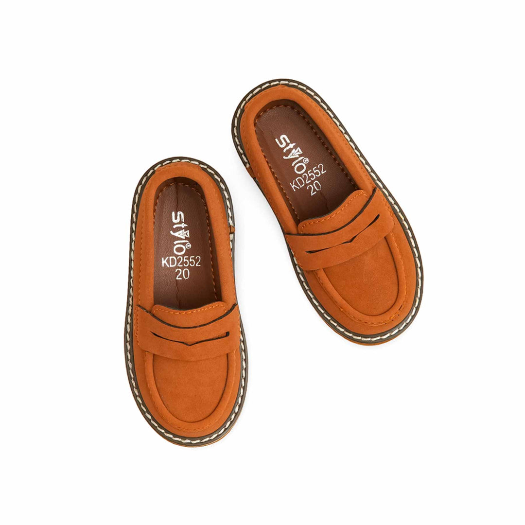 Boys Mustard Formal Moccasin KD2552
