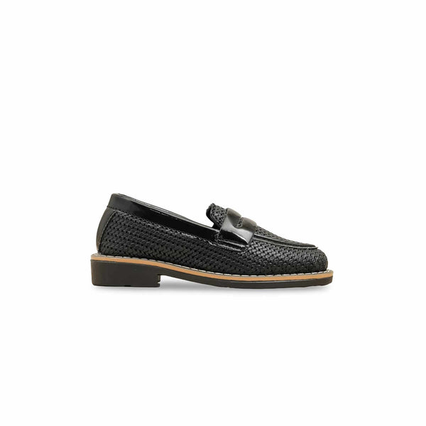 Boys Black Formal Moccasin KD2553