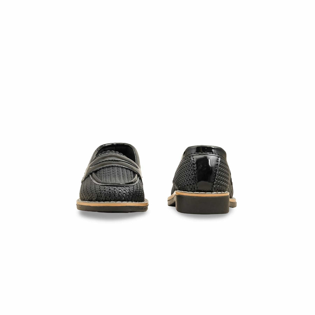 Boys Black Formal Moccasin KD2553
