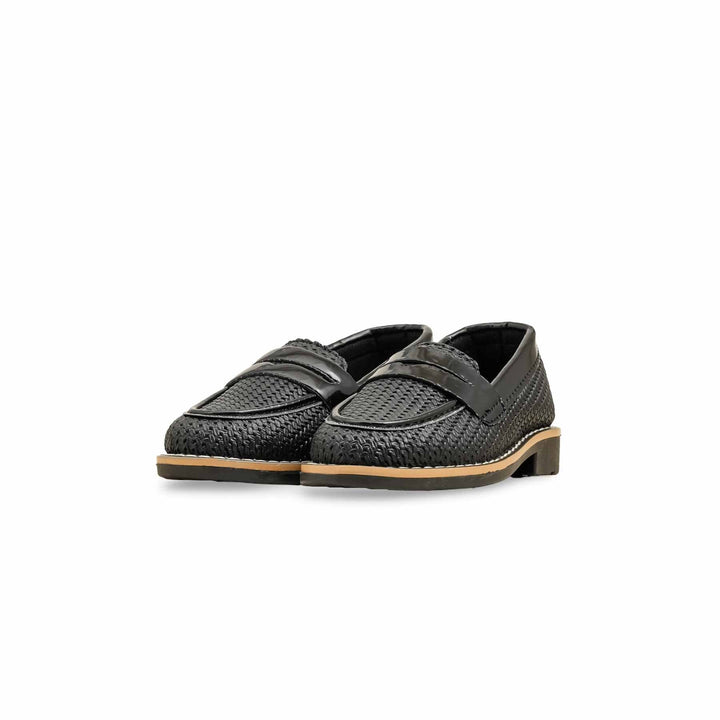 Boys Black Formal Moccasin KD2553