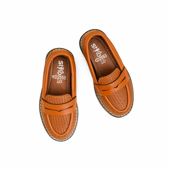 Boys Mustard Formal Moccasin KD2553