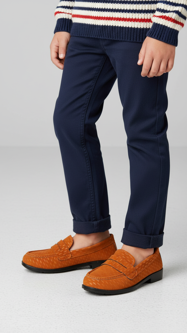 Boys Mustard Formal Moccasin KD2554