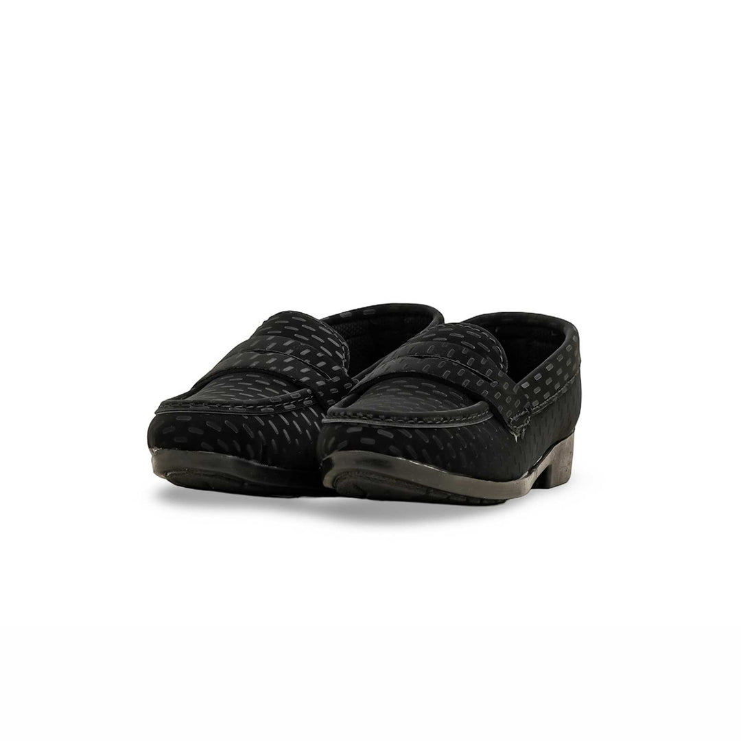 Boys Black Formal Moccasin KD2554