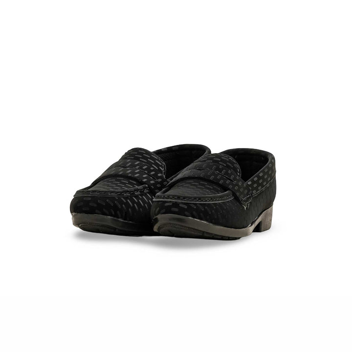 Boys Black Formal Moccasin KD2554