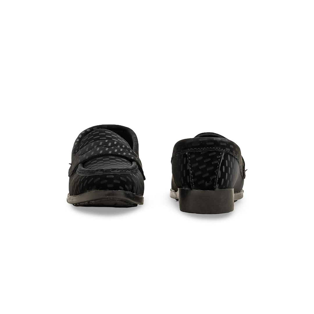 Boys Black Formal Moccasin KD2554