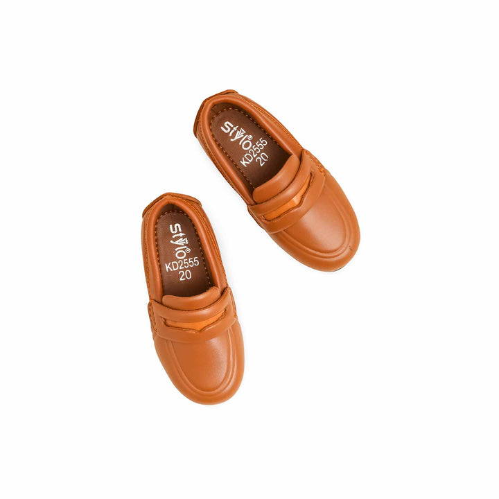 Boys Mustard Formal Moccasin KD2555